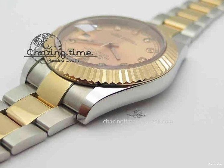 MiroTime 0201 DateJust II 41mm SS RG BP Maker Best Edition RG Diam Dial On SS RG Bracelet SA Efficient 3712
